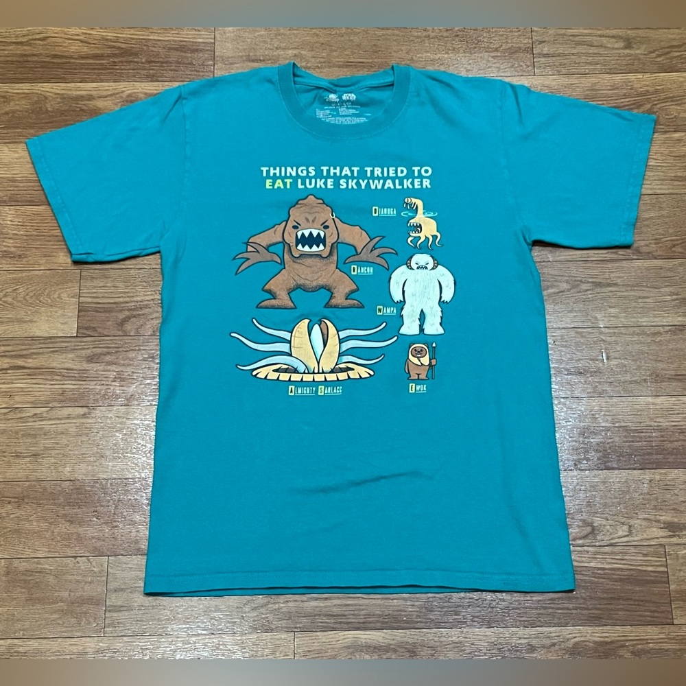 Disney Star Wars Things That Tried to Eat Luke Skywalker T-shirt Size Small Mens